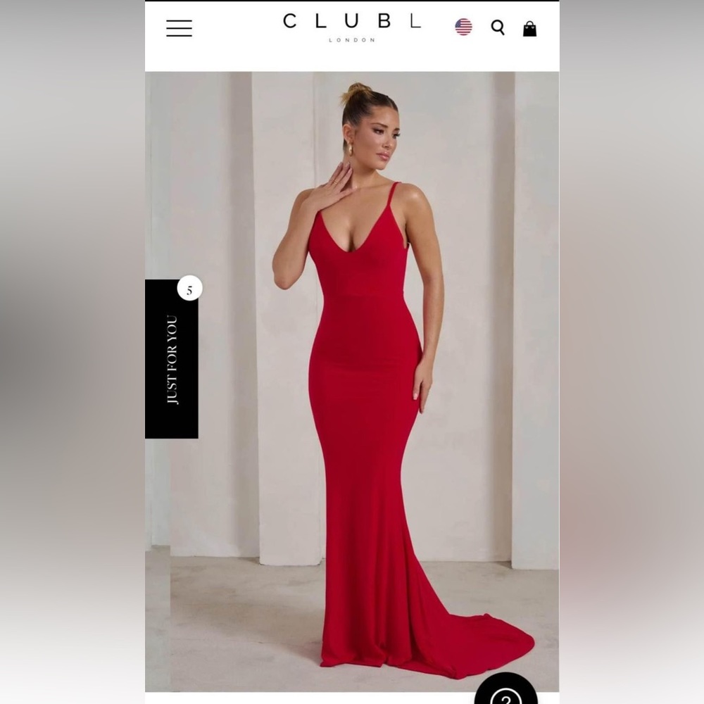 club L London red gown size 8